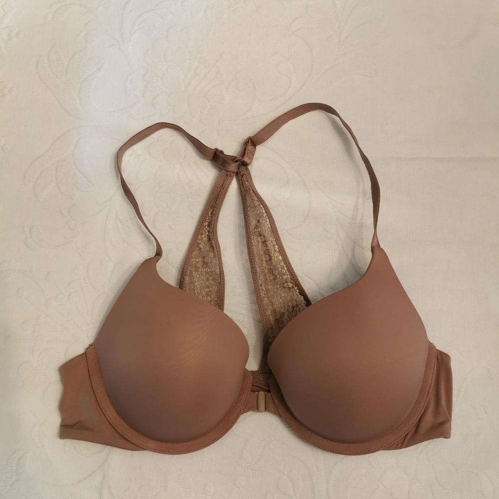Victoria's Secret Nude Perfect Shape Racer Bra 34B